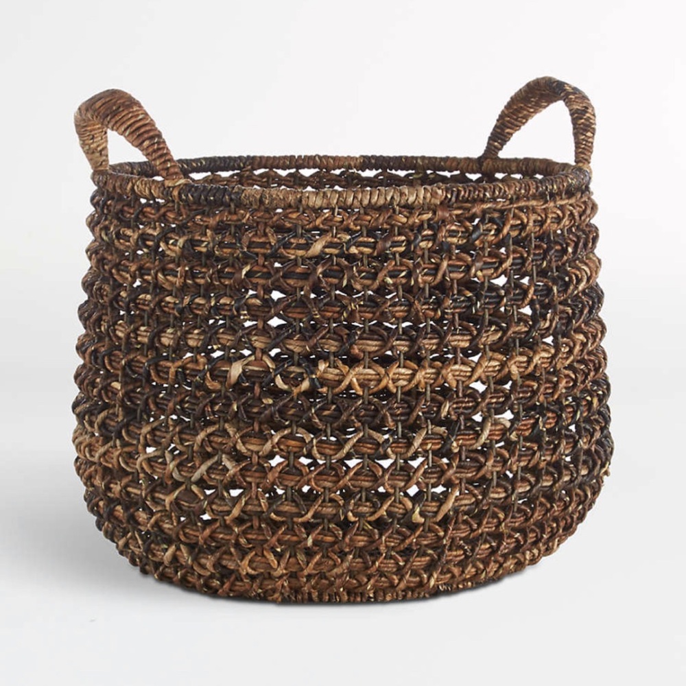 Crate&Barrel Zuzu Round Handwoven Basket